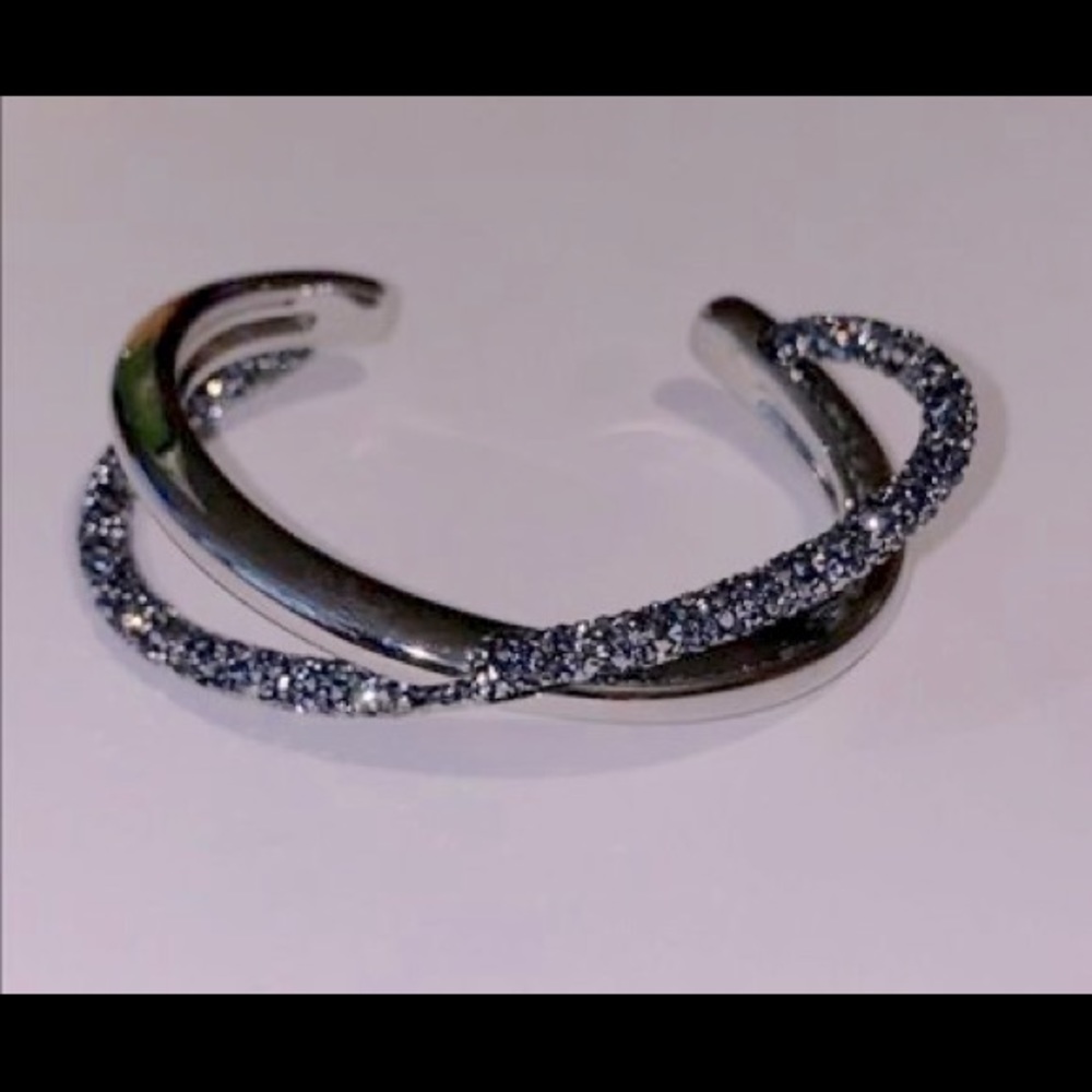 Black Swarovski Cuff